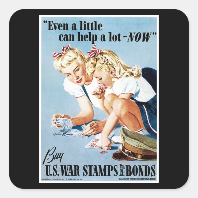 Adesivo Quadrado Até um pouco pode ajudar muito agora (Frente)