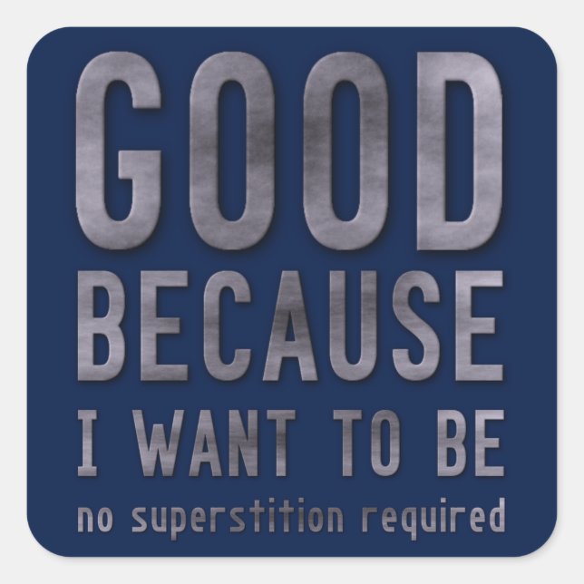 Adesivo Quadrado Ateísta (Frente)