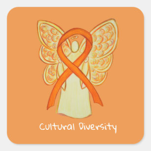 Adesivo Quadrado Atenção à Diversidade Cultural Atenção dos Ad
