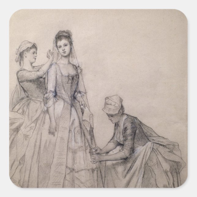 Adesivo Quadrado Atenção à Noiva (Frente)