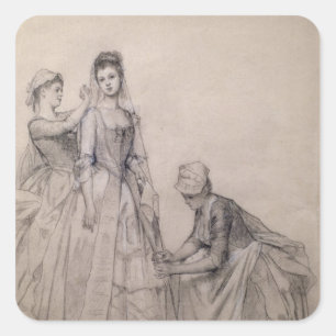 Adesivo Quadrado Atenção à Noiva