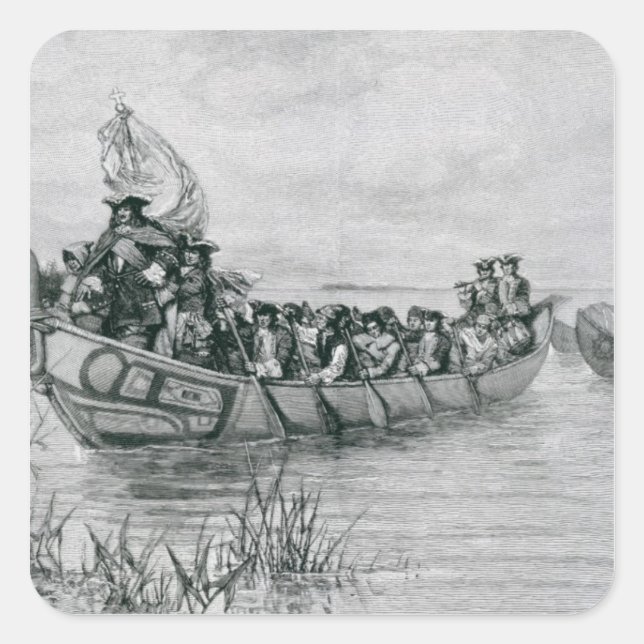 Adesivo Quadrado Aterrissagem do Cadillac (Frente)