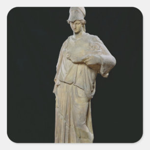 Adesivo Quadrado Athena com um cist, cópia romana de um século IV