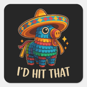 Adesivo Quadrado Atingir Que Pinata Cinco De Mayo