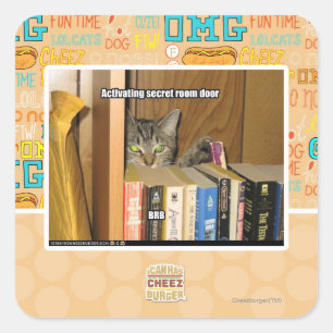 Adesivo Quadrado Ativando Porta da Sala Secreta