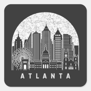 Adesivo Quadrado Atlanta Georgia Skyline