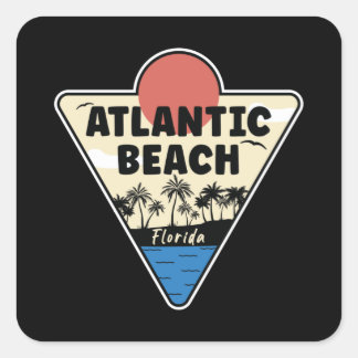 Adesivo Quadrado Atlantic Beach Florida Seashore