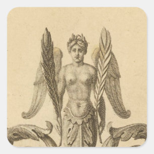 Adesivo Quadrado Atlas do título da página geográfico, estatíst