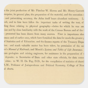 Adesivo Quadrado Atlas estatístico de Scribner