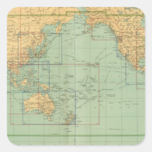 Adesivo Quadrado Atlas novo do fuzileiro naval mercantil de mapa de