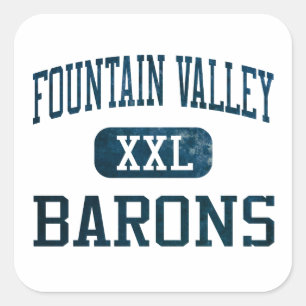 Adesivo Quadrado Atletismo dos Barões de Fountain Valley