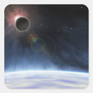 Adesivo Quadrado Atmosfera externa do planeta Terra
