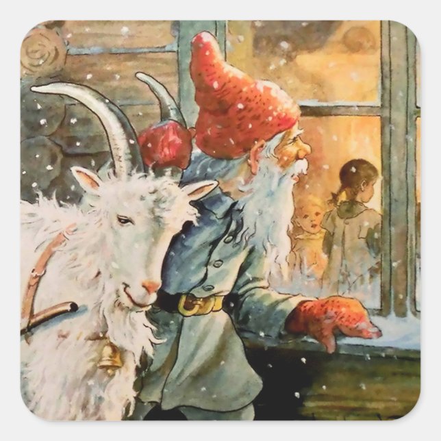 Adesivo Quadrado "Através da janela" por Jenny Nystrom (Frente)