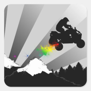 Adesivo Quadrado atv da fuga da sujeira dos quadriláteros