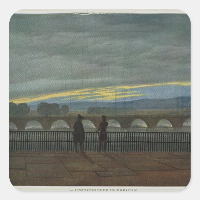 Adesivo Quadrado August Bridge em Dresden (Frente)