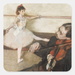 Adesivo Quadrado Aula de Dança de Edgar Degas. Imigração venenosa