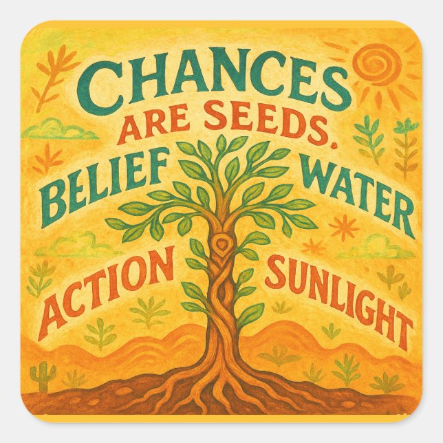 Adesivo Quadrado Aumente suas metas (Frente)