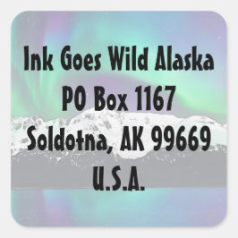 Adesivo Quadrado Aurora Borealis - Autocolantes