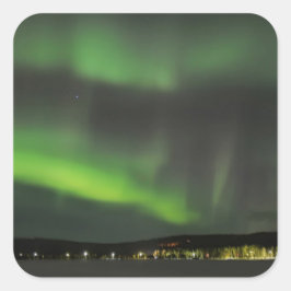 Adesivo Quadrado Aurora borealis no autocolante