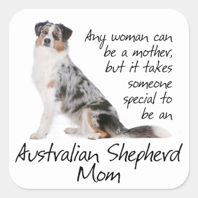 Adesivo Quadrado Aussie Mãe Stickers (Frente)
