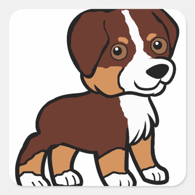 Adesivo Quadrado aussie red tri (Frente)