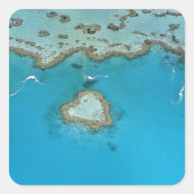 Adesivo Quadrado Austrália, Queensland, Ilhas Whitsunday, (Frente)
