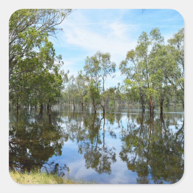 Adesivo Quadrado Austrália The River Murray, (Frente)