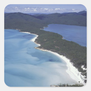 Adesivo Quadrado Austrália, The Whitsundys, Queensland. Colina