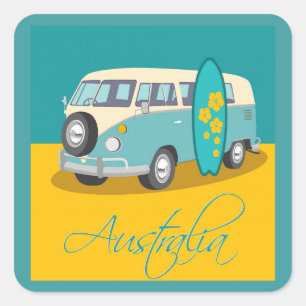 Adesivo Quadrado Austrália:Viagem Sticker