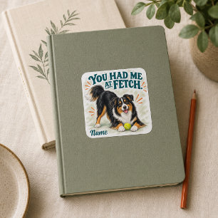 Adesivo Quadrado Australian Shepherd Você Me Conquistou no Buscar