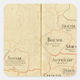 Adesivo Quadrado Áustria e república checa