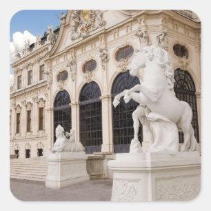 Adesivo Quadrado Áustria, Viena, Palácios Belvedere, Superior