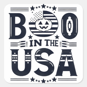 Adesivo Quadrado Autenticidade do Halloween na América