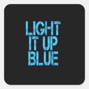 Adesivo Quadrado Autismo Acende-O Para Sensibilizar O Autismo Azul