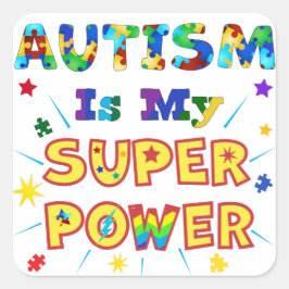 Adesivo Quadrado Autismo É Meu Super Poder