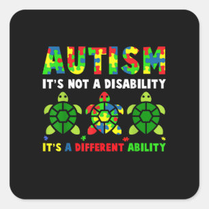 Adesivo Quadrado Autismo Não É Sensibilização Para O Autismo Da