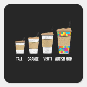Adesivo Quadrado Autista Café De Grande Grande Venti Mãe