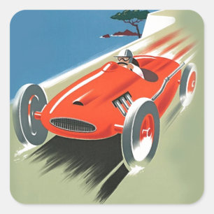 Adesivo Quadrado Auto competência do vintage