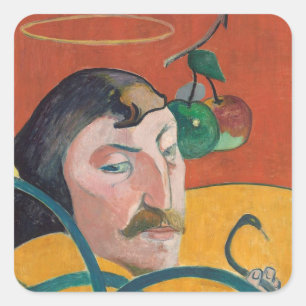 Adesivo Quadrado Auto-Retrato de Paul Gauguin  , 1889 (óleo na