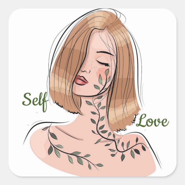 Adesivo Quadrado Autoamor (Frente)