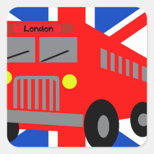 Adesivo Quadrado Autocarro dentro London