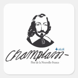 Adesivo Quadrado Autocolant x20 Champlain père Nouvelle-França