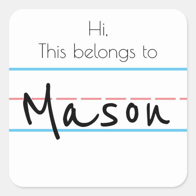 Adesivo Quadrado Autocolante (Frente)