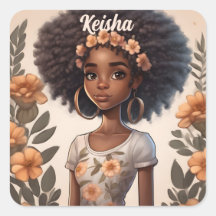 Autocolante Afro-Americano Personalizado