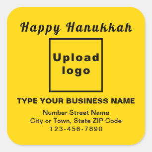 Adesivo Quadrado Autocolante amarelo Hanukkah