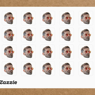 Adesivo Quadrado Autocolante, Autocolante Personalizado, Foto Perso