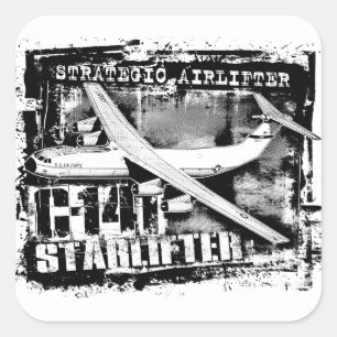 Adesivo Quadrado Autocolante C-141 Starlifter Square