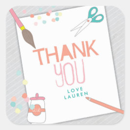 Adesivo Quadrado Autocolante de Artesanato e arte moderna