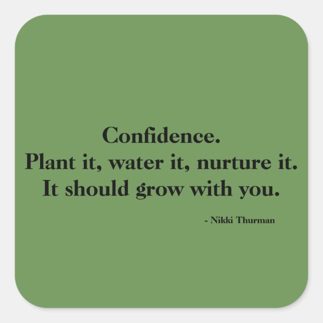 Adesivo Quadrado Autocolante de confiança (Frente)