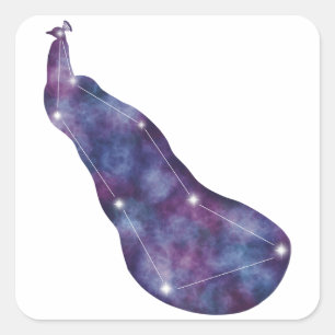 Adesivo Quadrado Autocolante de constelação de Peacock